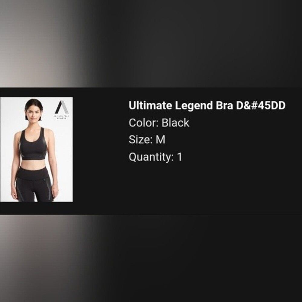 Athleta Ultimate Legend Bra Allyson Felix Collab M D-DD+ - Picture 6 of 6